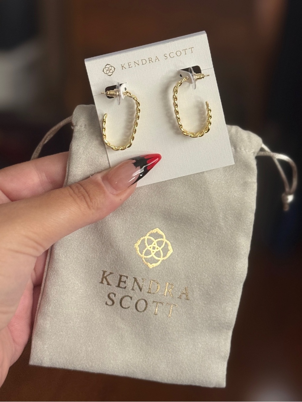 Kendra Scott Grier Hoop Earrings Gold NWT